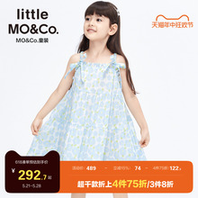 little moco童装夏装女童纯棉碎花裙吊带裙连衣裙儿童裙子小女孩