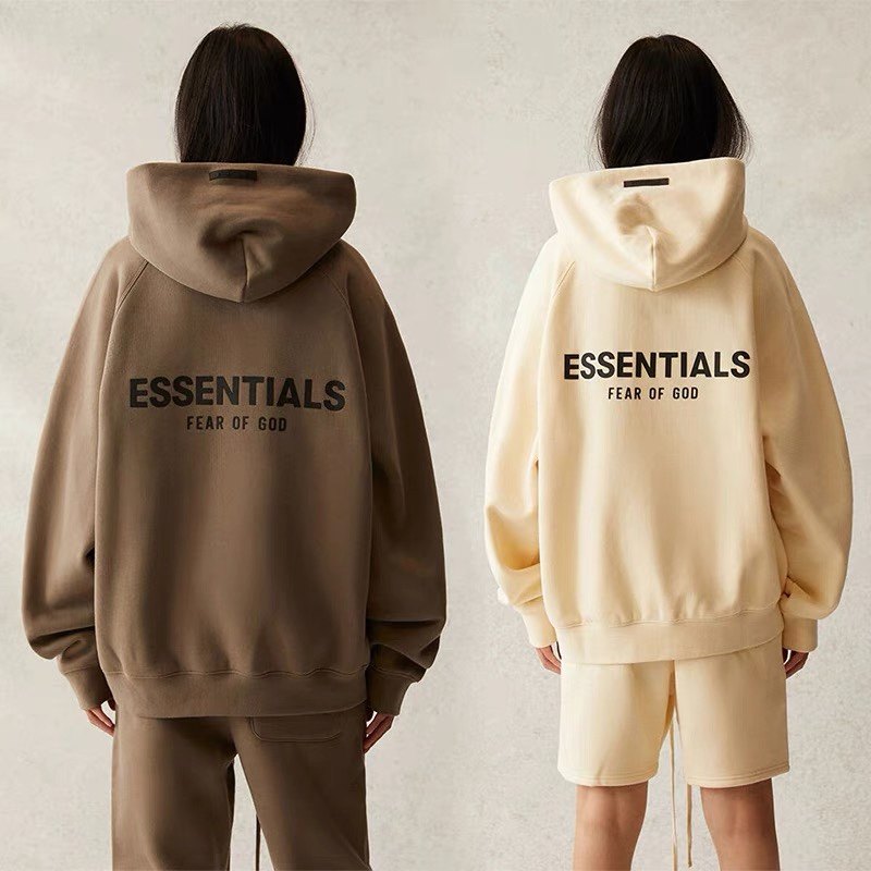 FOG Fear Of God Essentials 背后LOGO加绒复线高街连帽衫卫衣潮