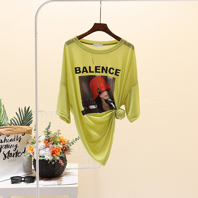 中袖薄的天丝女超薄款