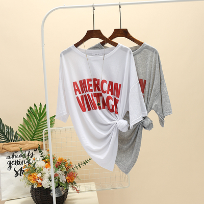 韩国白色圆领冰丝短袖面膜t恤女宽松2026夏新款大码半袖冰丝上衣