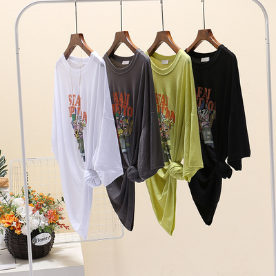 薄款透气女t恤中袖卡通