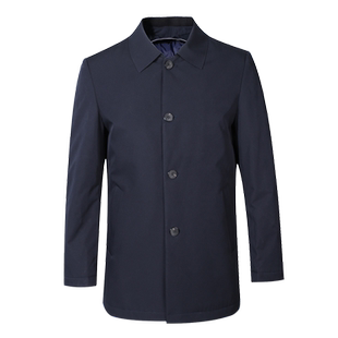 奥古利奥可拆卸内胆羽绒服男士秋冬季中年商务翻领外套修身版