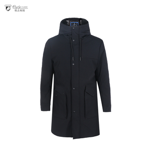 中青年连帽中长款 OUGLYO 男士 新款 羽绒服白鸭绒 奥古利奥23冬季