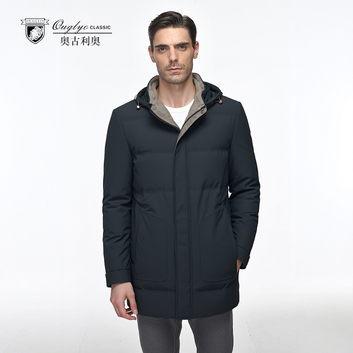 奥古利奥25年冬季鹅绒内胆羽绒服