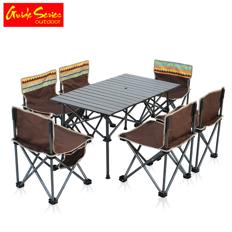 outdoors Tables and chairs Seven set Foldable Portable aluminium alloy Table Field road trip Camping vehicle Field operation tablein the Outdoor/Mountaineer/Camping/Travel Goods , Outdoor Furniture , Outdoor Chair Set  category - from Buy2taobao.com to provide professional Taobao agent buy service