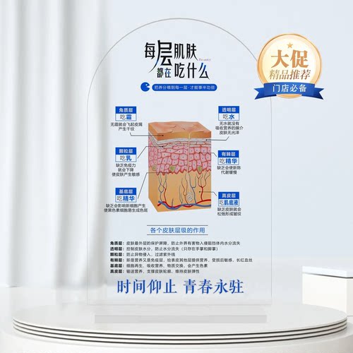 【可定制】美容院咨询室水光立牌