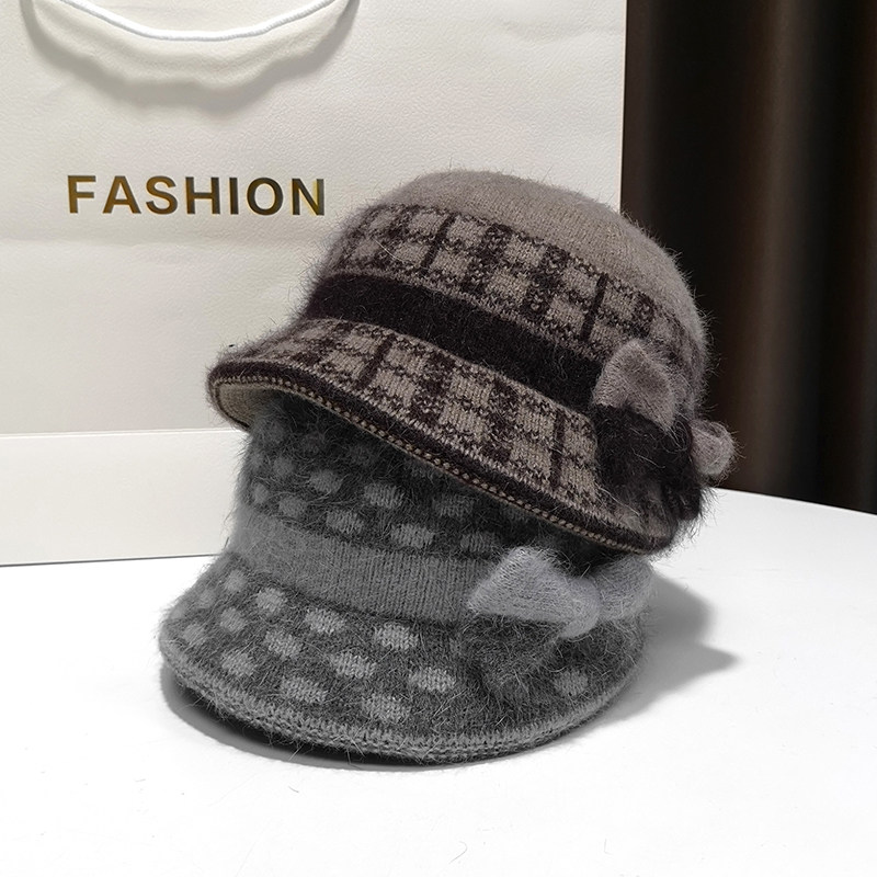 中老年帽子女妈妈奶奶冬季毛线帽老人保暖洋气加绒针织帽新款盆帽,服饰配件/皮带/帽子/围巾,帽子,淘宝优惠券,粉丝福利购,淘宝优惠卷