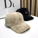 宽帽檐鸭舌帽女秋冬加绒黑色帽子男小R加厚保暖遮阳帽洋气棒球帽