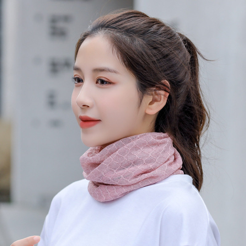 夏天遮疤神器脖子甲状腺术后遮挡疤痕网纱饰品透气防晒护颈围脖薄