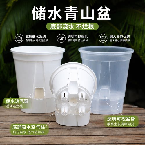 升级可储水青山盆旋转卡扣底托