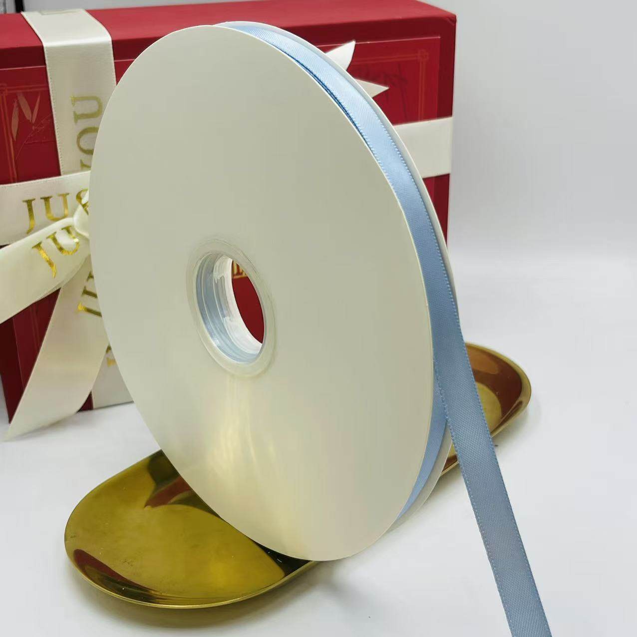 1CM双面涤纶带手工DIY缎带礼品盒包装丝带婚庆装饰彩带蝴蝶结细带