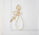 Милый кролик, брелок из жемчуга, на удачу, в цветочек, подарок на день рождения