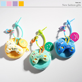 创意多巴胺笑脸毛绒零钱包钥匙扣可爱收纳包挂件装 饰汽车