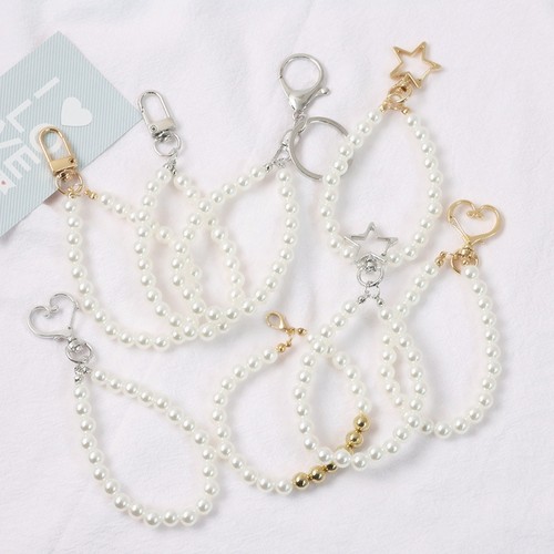 韩版五角星小花珍珠流苏车用挂件