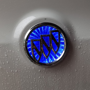 适用于别克汽车标志发光凯越君威后尾车标灯亮光logo贴标led改装