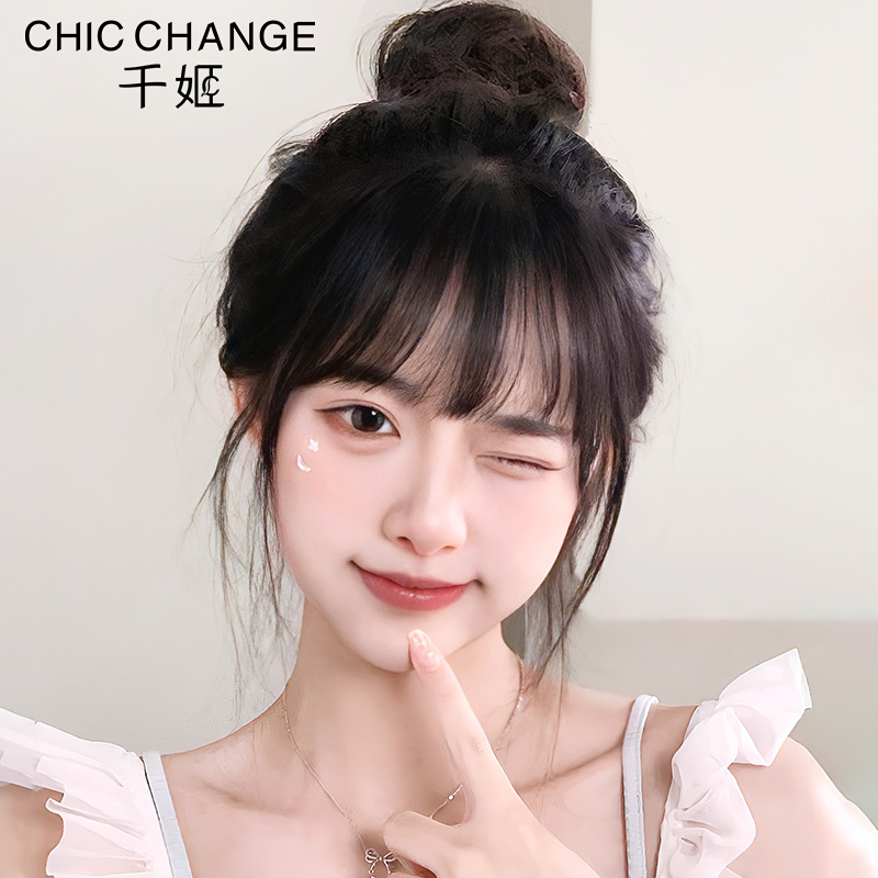 千姬蓬松自然神器懒人丸子头真发