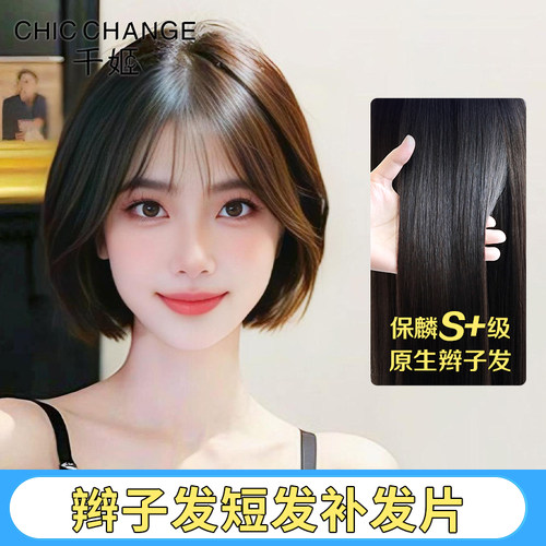 千姬真人发遮白发短发补发片递针