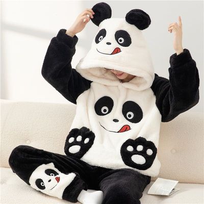 2025秋冬款男士珊瑚绒加肥睡衣