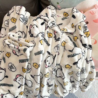 珊瑚绒睡衣女冬季保暖