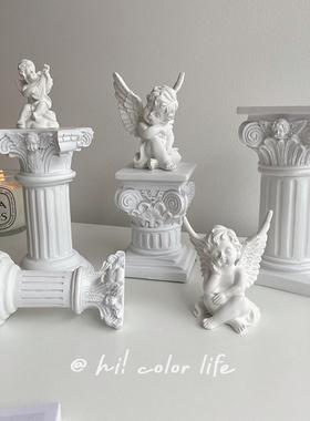 Hi Colorlife韩国ins风罗马柱桌面摆件客厅造景简约北欧拍摄道具