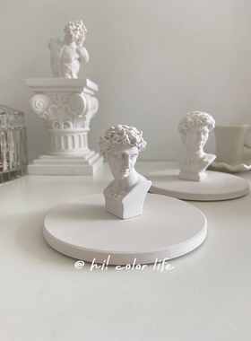 复古ins古罗马人物头像摆件7cm北欧希腊仿石膏树脂工艺品摆拍道