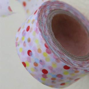 韩国Malgrecela 波点美纹花纹手帐纸质胶带 Polka dot