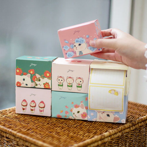 Jetoy猫咪纸盒便签86张