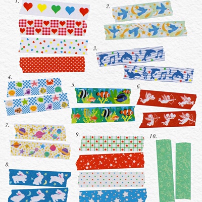 韩国fruitfries梦幻童趣胶带