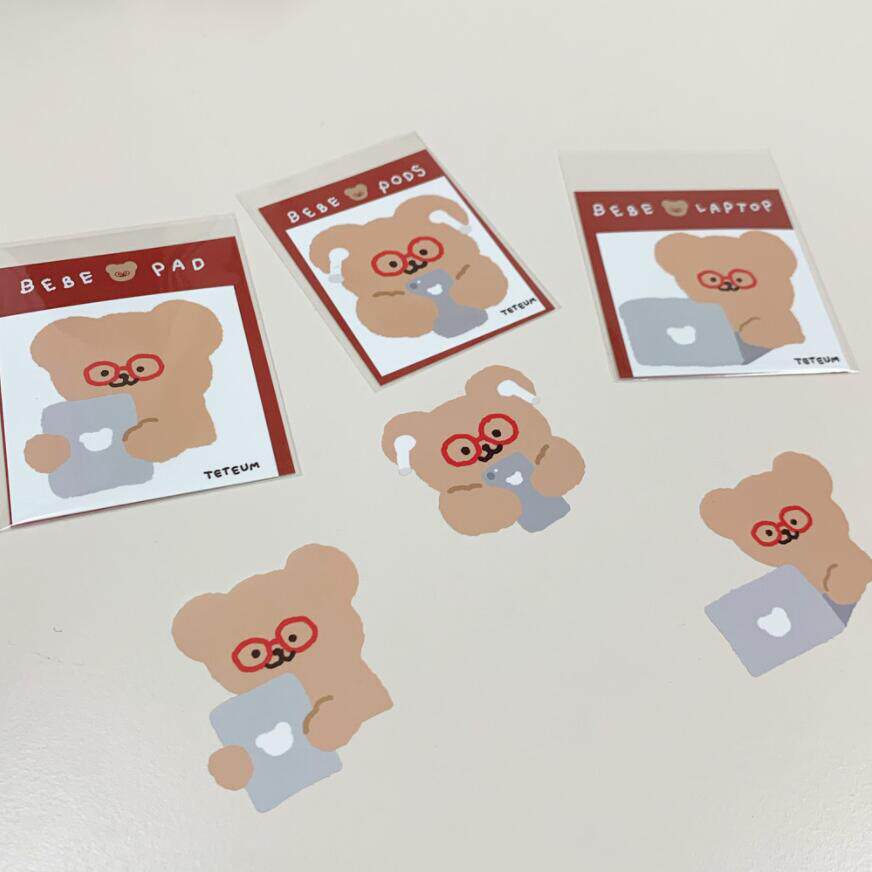 TETEUM 眼镜小熊数码发烧友贴纸 2张入 BEBE STICKERS（3款选）使用感如何?