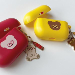 TETEUM Pro苹果蓝牙无线耳机保护套 BEBE PODS 眼镜小熊AirPods