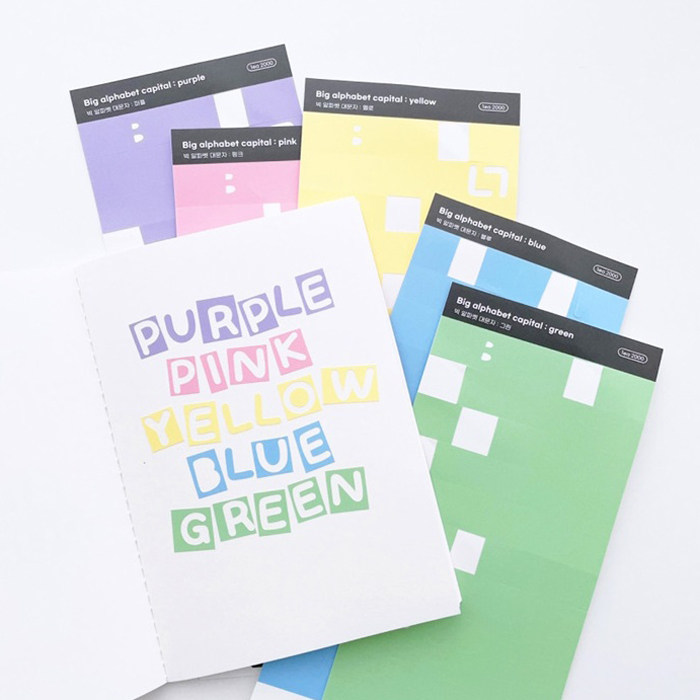 韩国lovememore 大写字母数字装饰贴纸 手账相片卡拼贴画素材