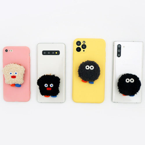 韩国Romane可爱吐司手机支架桌面智能伸缩手拿懒人支架耳机绕线器