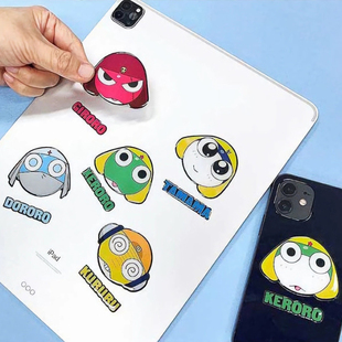 韩国keroro军曹Giroro伍长Tamama二等兵大脸水晶咕卡防水装饰贴纸