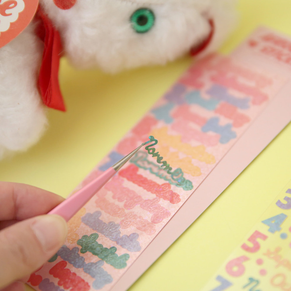 韩国afrocat 少女珠光装饰贴纸 可爱日记伴侣 pearly sticker