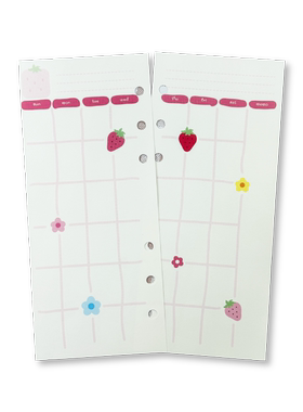 韩国a bubble crush ABC A6长款活页纸手帐内页 替换装 half替芯