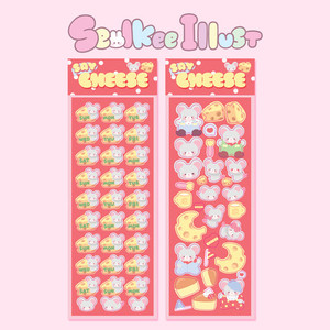 韩国seolkee illust 粉色少女装饰贴纸日记伴侣 say cheese