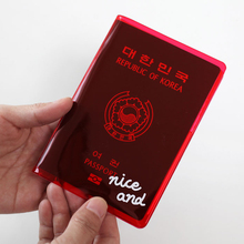 韩国2nul少女旅行透明护照夹 通行证保护套护照套 passport case