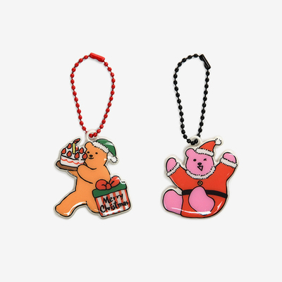 韩国DAILYLIKE 果冻熊圣诞节钥匙链 宝宝挂件 soft keyring