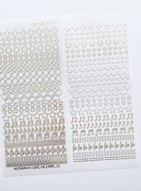 韩国lovememore 咕卡装饰贴纸 闪烁音符