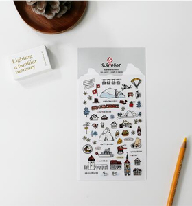 JR Stricker 装饰贴纸 日记伴侣 a walk in swiss 1107