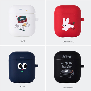 韩国Live work可爱硅胶苹果AirPods保护套无线蓝牙耳机防摔充电套
