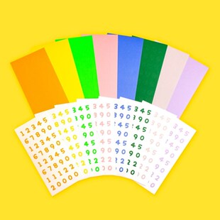 韩国Lucalab 数字纸质手账装饰贴纸 手帐素材