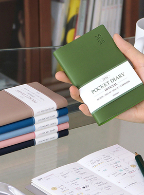 韩国indigo 2026年商务A6手拿巴掌口袋月计划手账笔记日记本