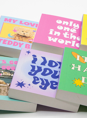 韩国saranghae 方形空白绘画涂鸦笔记日记本 记事本 迷你本奶茶书