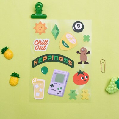 韩国Lucalab复古手账装饰贴纸