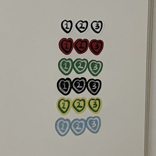 韩国MAZZZZY 数字爱心日记手帐装饰贴纸伴侣 number heart