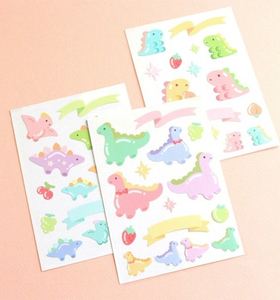 Pleple 泡泡恐龙可移贴纸N次贴装饰贴纸 bubble dino（4款选）