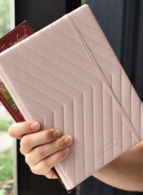 韩国Plepic 绑带皮质斜纹6孔A5活页夹日记本DIY封面套 不含内页