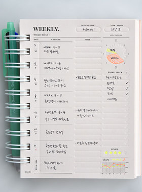 韩国Plepic 简约压线清单代办线圈日计划周计划月计划