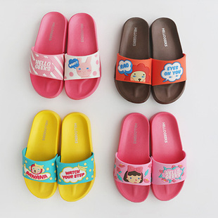 韩国romane 儿童拖鞋 夏季男孩女孩室内凉拖 凉鞋 时尚外穿一字拖